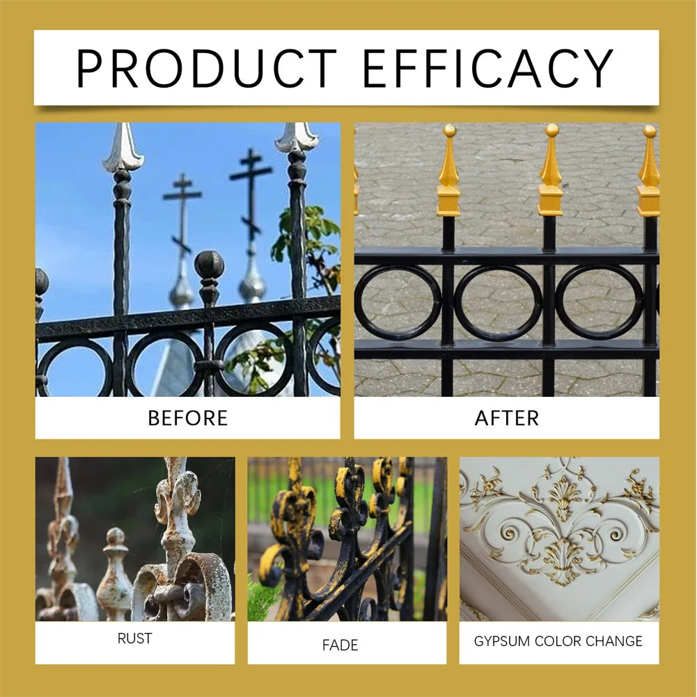 Outdoor Metallic Gold Paint | Weather-Resistant Water-Based