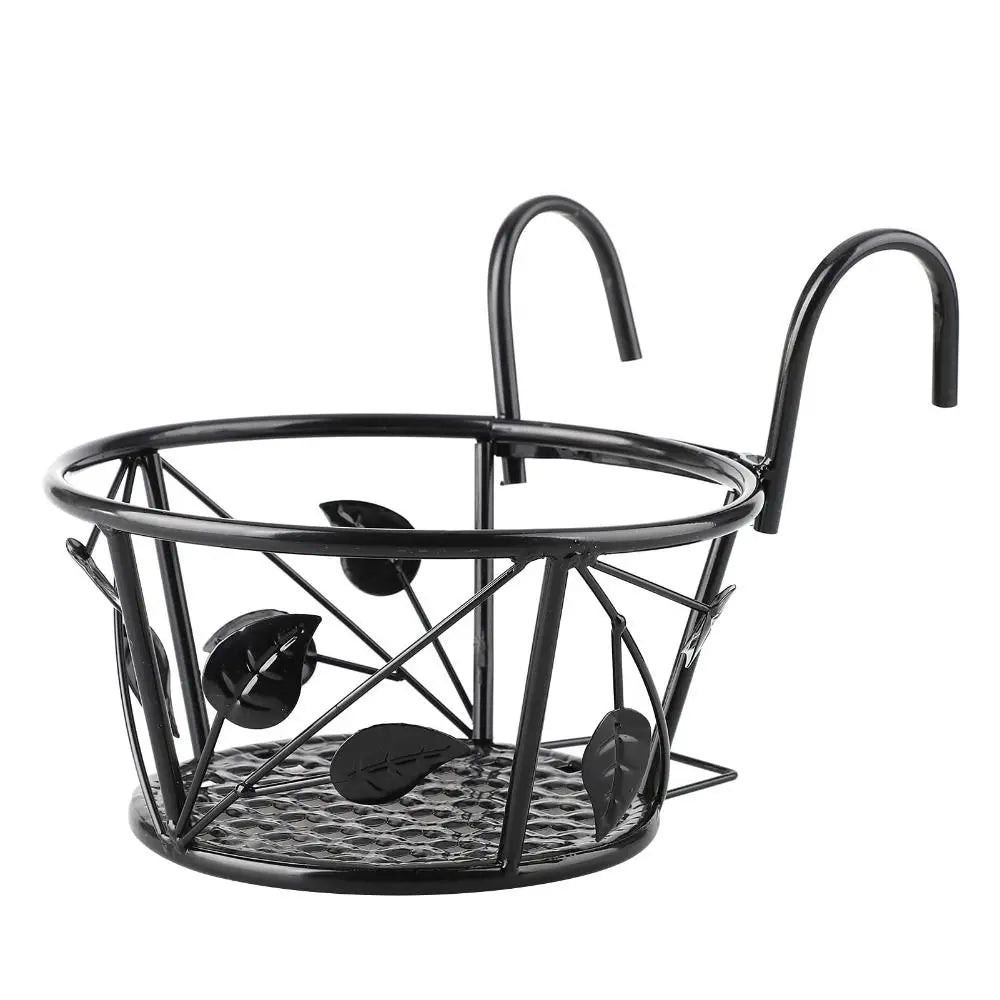 Metal Hanging Flower Pot Stand | Balcony & Patio Plant Rack
