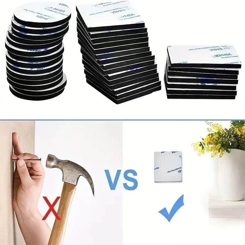 Strong Double Sided Foam Tape No Trace Self Adhesive EVA Foam Sticky Decor Strong Pad Mounting Sponge Adhesive Fixed Wall Oasis Select