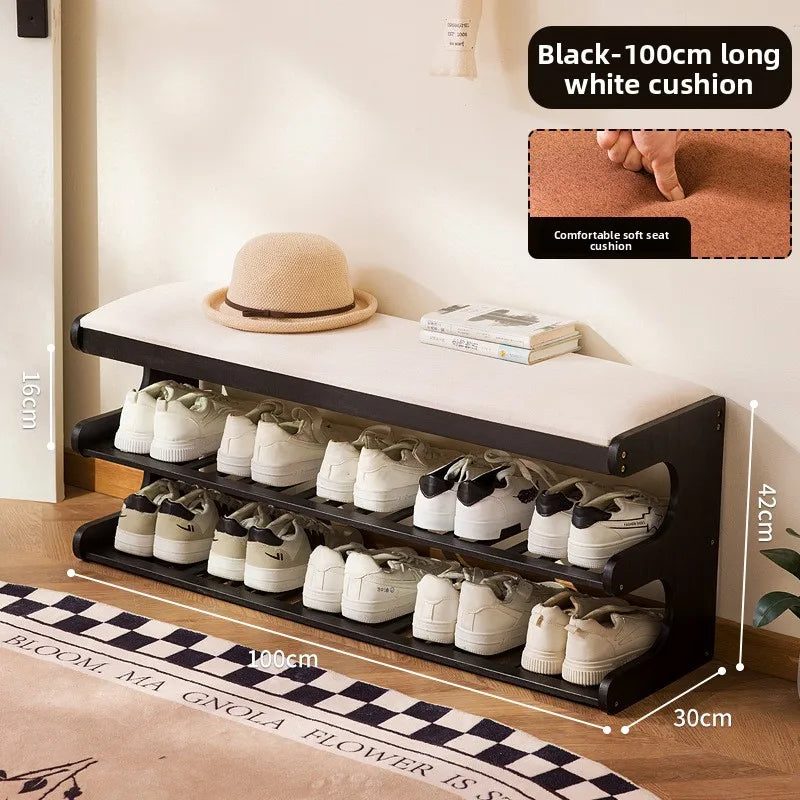 shoe changing stool at the door of the home, small apartment entering the door for storage, shoe stool entering the home Oasis Select Black 100 long 1