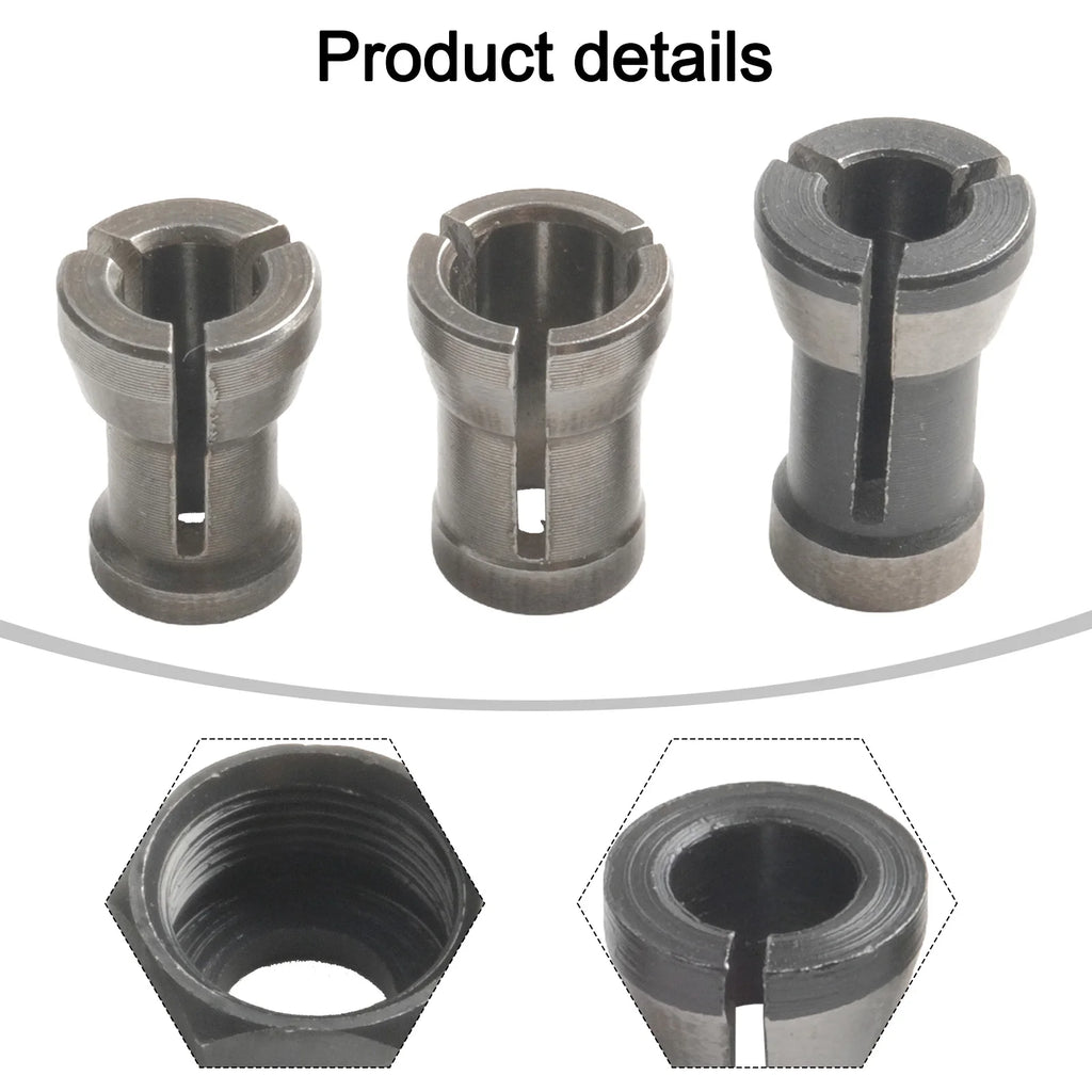 6/8pcs 6mm 6.35mm 8mm Milling Cutter Collet Adapter Collet Chuck For Engraving Trimming Machine Electric Router Accessories Oasis Select