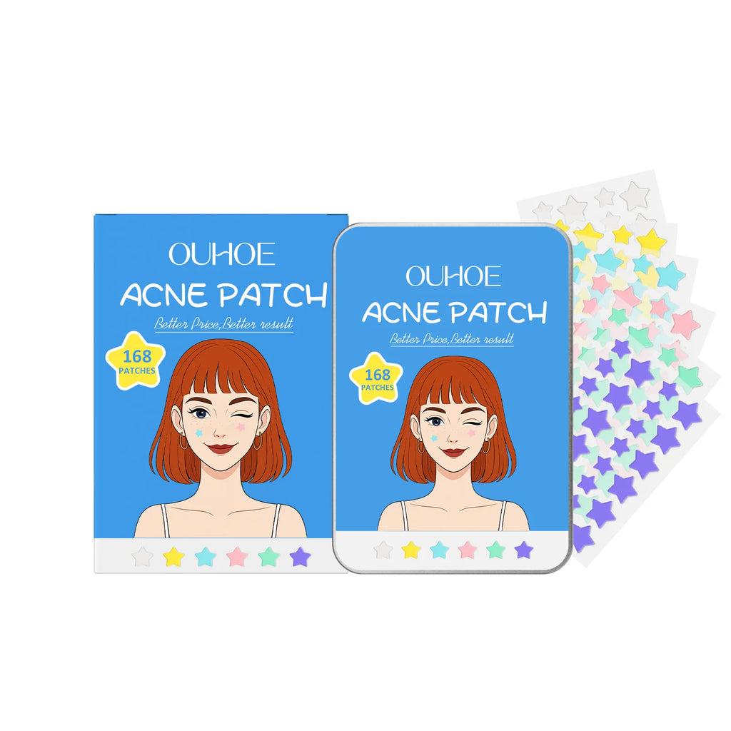 Star Shape Pimple Patches – 168pc Invisible Acne Stickers Acne Pimple Patches Oasis Select 168pcs Boxed