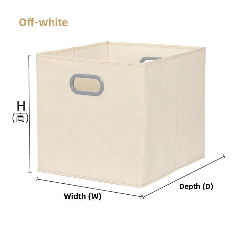 Square Grid Storage Box Home Dormitory Stackable Storage Bin Bookcase Storage Box Toy Miscellaneous Item Organizer Basket Oasis Select 27*27*27cm Off-white washable thickened environmentally friendly fabric + pp board support