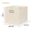 Square Grid Storage Box Home Dormitory Stackable Storage Bin Bookcase Storage Box Toy Miscellaneous Item Organizer Basket Oasis Select 27*27*27cm Off-white washable thickened environmentally friendly fabric + pp board support