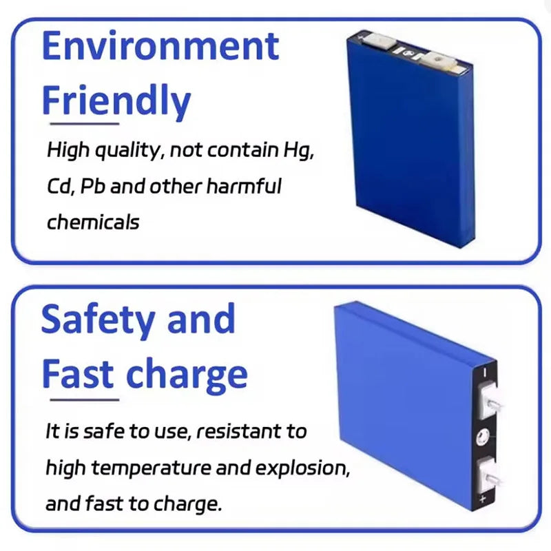 3.2V 32Ah LiFePO4 Rechargeable Battery, 5C Discharge – DIY 12V/24V/48V for E-boat, Motorcycle, Tricycle, Power Tool, Solar Light Oasis Select
