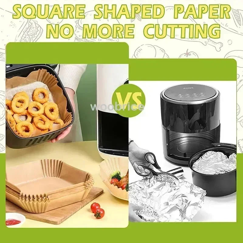 Paper Fryer Air 23 Cm Air Fryer Oven Paper Accessories Airfryer Baking Paper Extra Large Thickened Disposable Liner Square Round Oasis Select