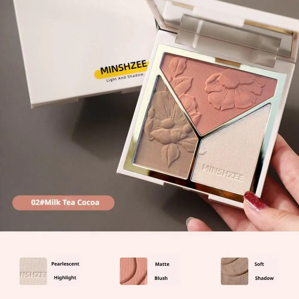 3-in-1 Contour Blush & Highlight Face Palette | MINSHZEE