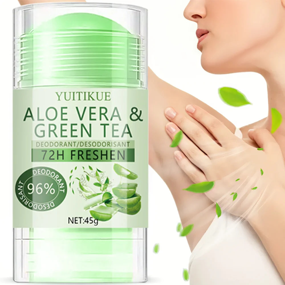 YUITIKUE Aloe & Green Tea Deodorant 45g – 72H Odor Control