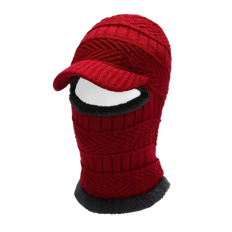 1pc Men's Thermal Fleece-Lined Ski Hat, Ear Flap Cap for Winter Cycling, Outdoor Sports Warm Beanie, Perfect for Christmas Oasis Select