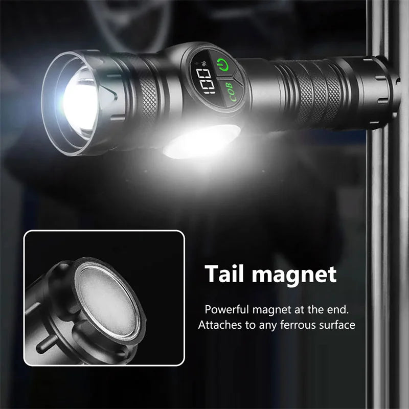 Mikenoon 2000LM USB Rechargeable Tactical LED Flashlight & COB