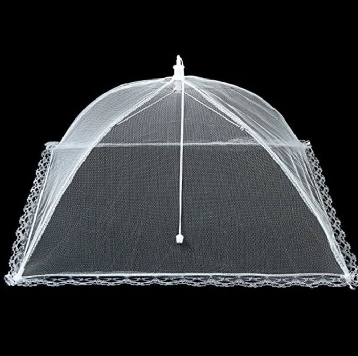 Collapsible Mesh Food Covers Protective Anti-Flying Pop Up Fine Fly Net White Household Food Tent for Outdoors Parties BBQ Oasis Select