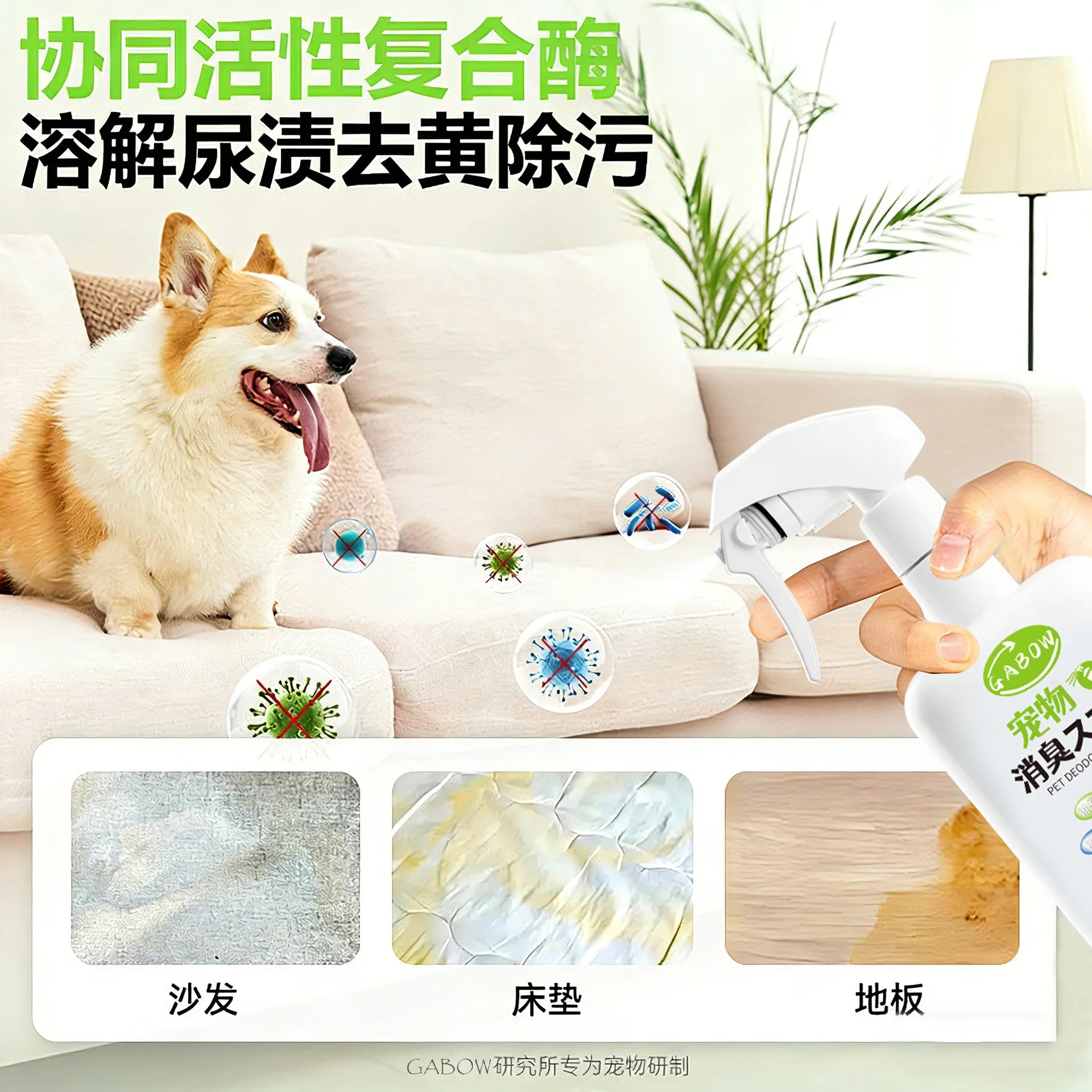 Pet deodorant, deodorant, deodorant, fragrance retaining, general antibacterial, urine removing, odor removing, spray, clear air Oasis Select