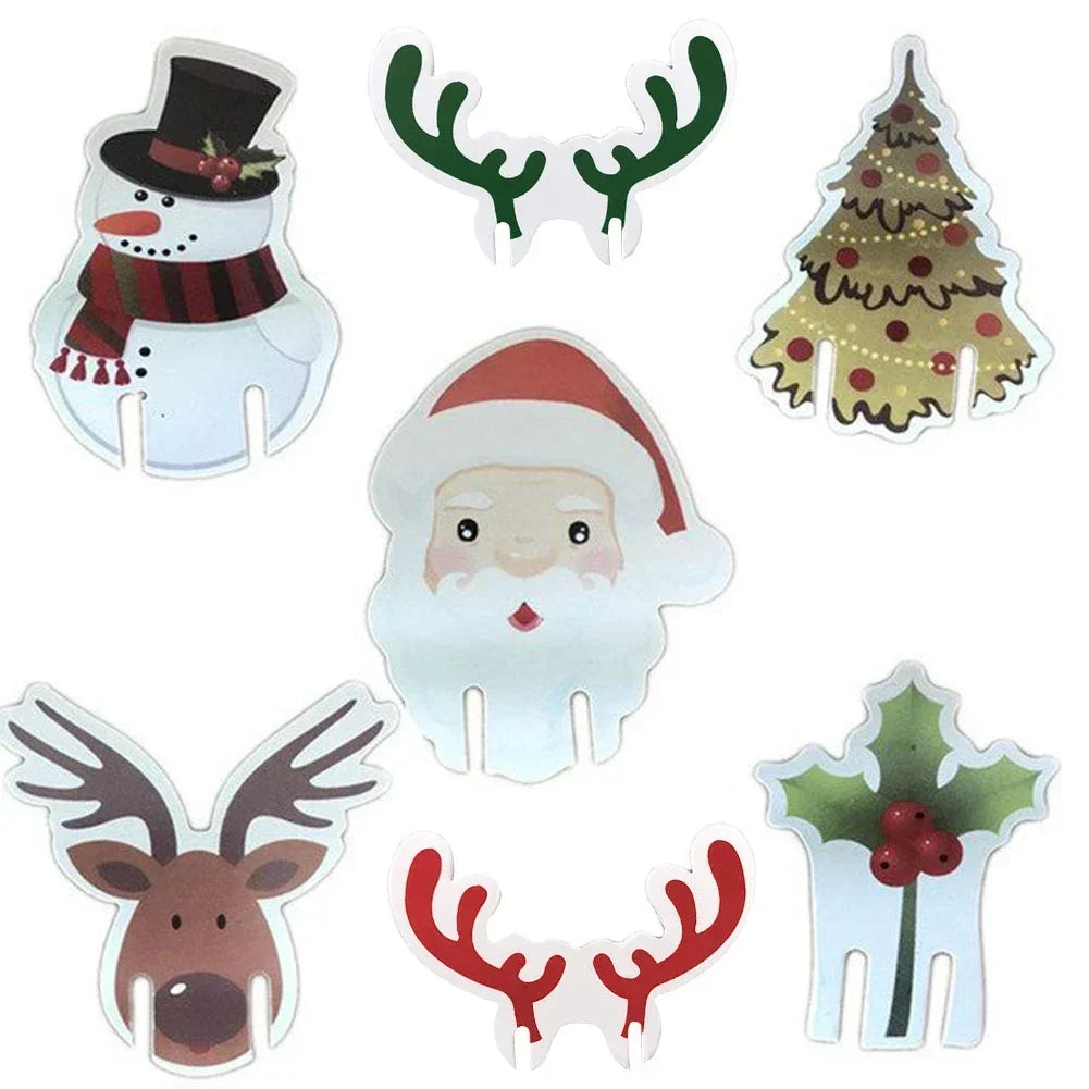 Wine Glass Card Christmas Cup Card Ornaments Place Cards DIY Decor Home Decoration Merry Christmas Table Supplies Oasis Select