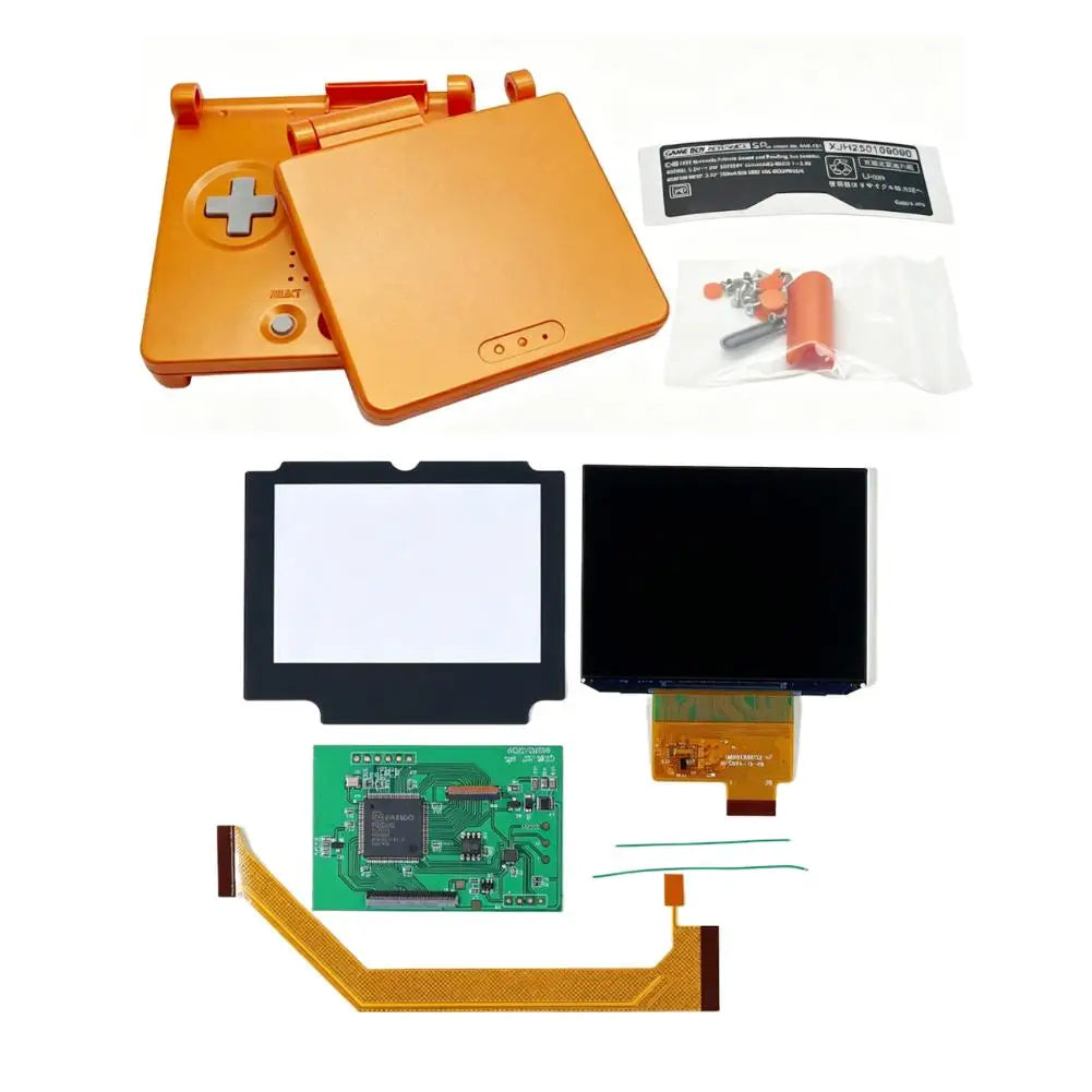 IPS V4 LCD Screen Kit for GBA SP – High Brightness + Shell