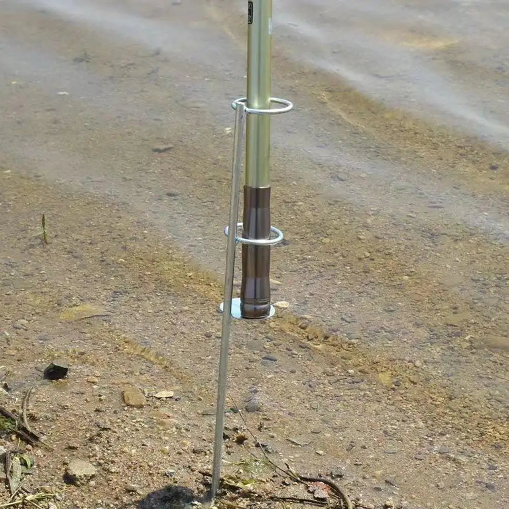 Sea Rod Holder Casting Rod Ground Plug 30/37/47cm Holder Simple Outdoor Fishing Rod Holder Double Circle Ground Plug Holder Oasis Select