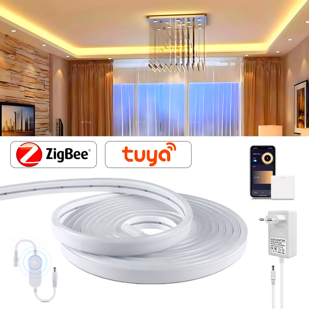 12V Dimmable Smart ZigBee Controller for LED Neon Strip Light,Kitchen Lighting ,APP Voice Control,Must Need ZigBee 3.0 Gateway Oasis Select