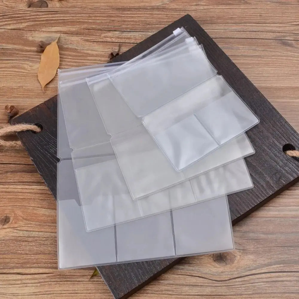 PVC Zipper Bag for Midori Travelers Notebook Journal Planner Accessory Card Holder Storage Standard/Pocket/Passport Oasis Select