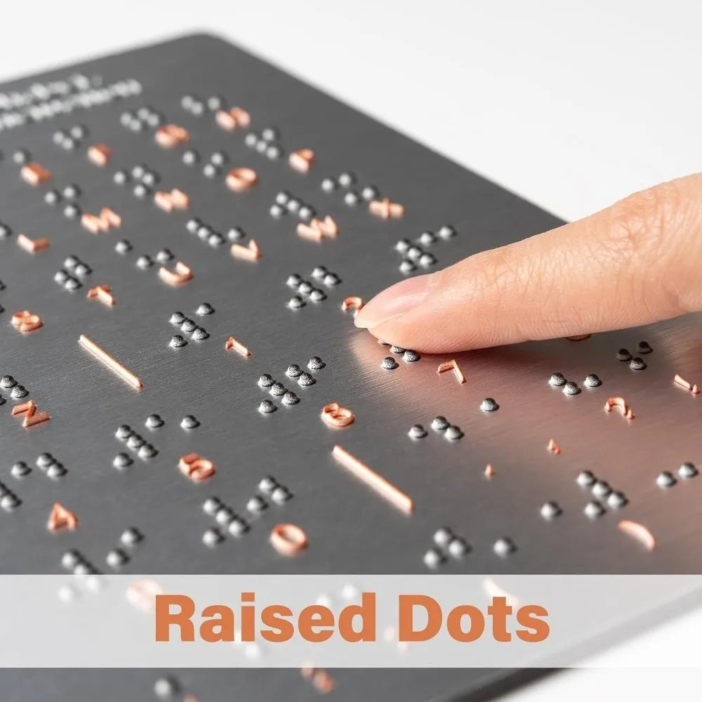 Aluminum Braille Alphabet Board Efficient Professional Braille Learning Board with Raised Dots Educational Braille Practice Tool Oasis Select