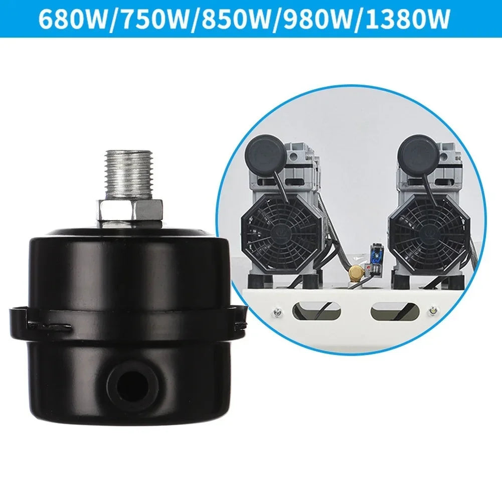 12.5/16/20mm Metal Air Filter Oil-Free Muffler Air Compressor Intake Filters Noise Muffler Air Compressor Pump Accessories Oasis Select