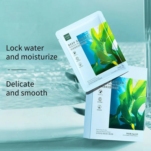 10-Pack Seaweed & Hyaluronate Hydrating Sheet Face Masks Hydrating Sheet Mask Oasis Select