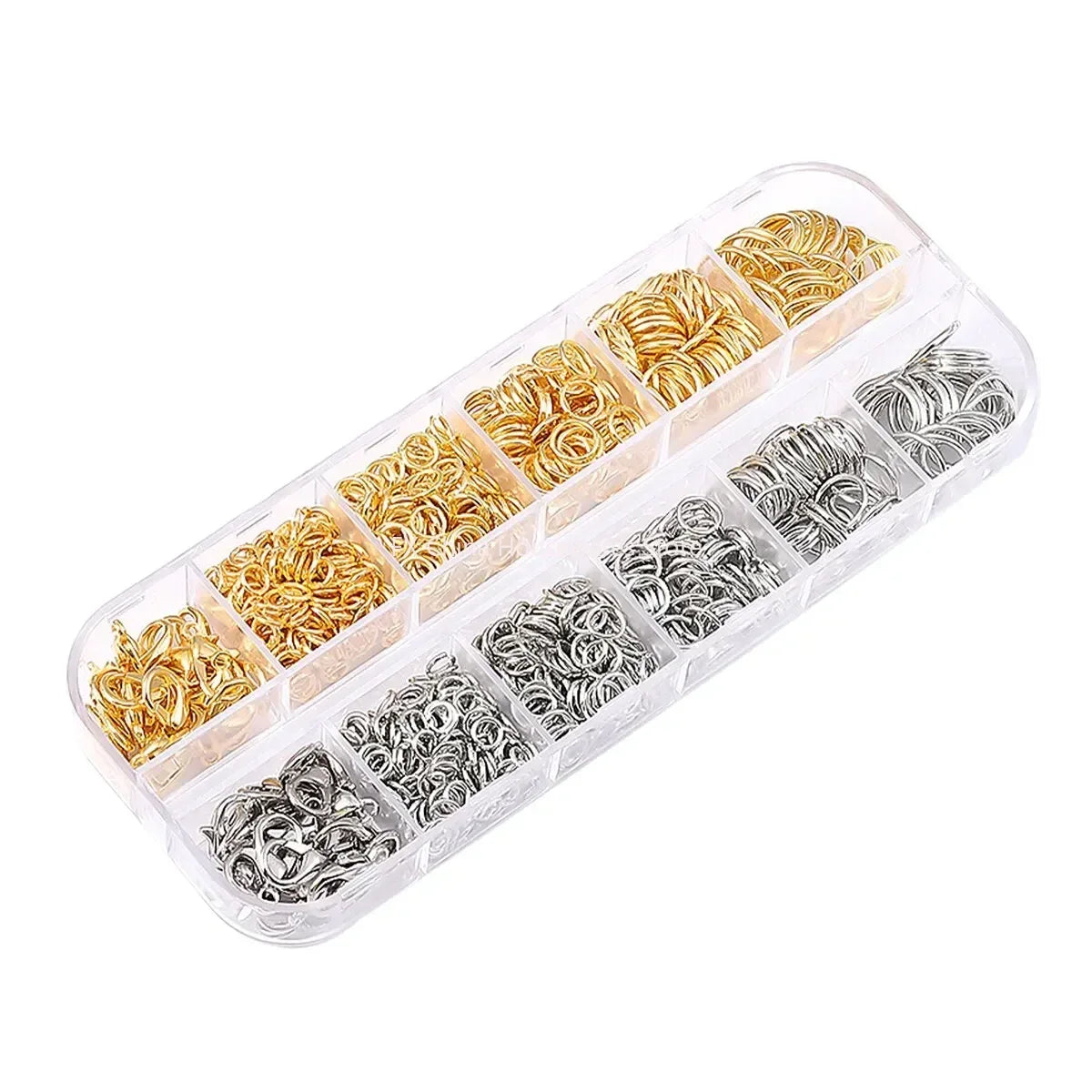 About 1200pcs Gold & Silver Jump Rings with Lobster Clasps + Pliers - DIY Jewelry Making Kit for Necklaces & Earrings Oasis Select
