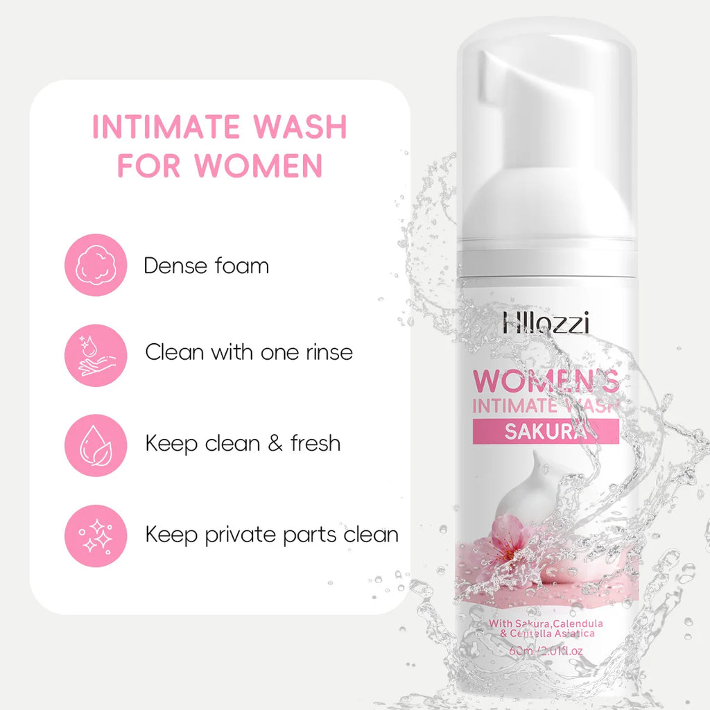 WOMEN'S INTIMATE WASH SAKURA，Deeply cleanses with rich foam, gently cares for skin, controls odor, and cleanses intimate areas. Oasis Select