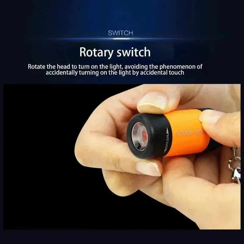 USB Rechargeable Mini LED Keychain Flashlight – Waterproof