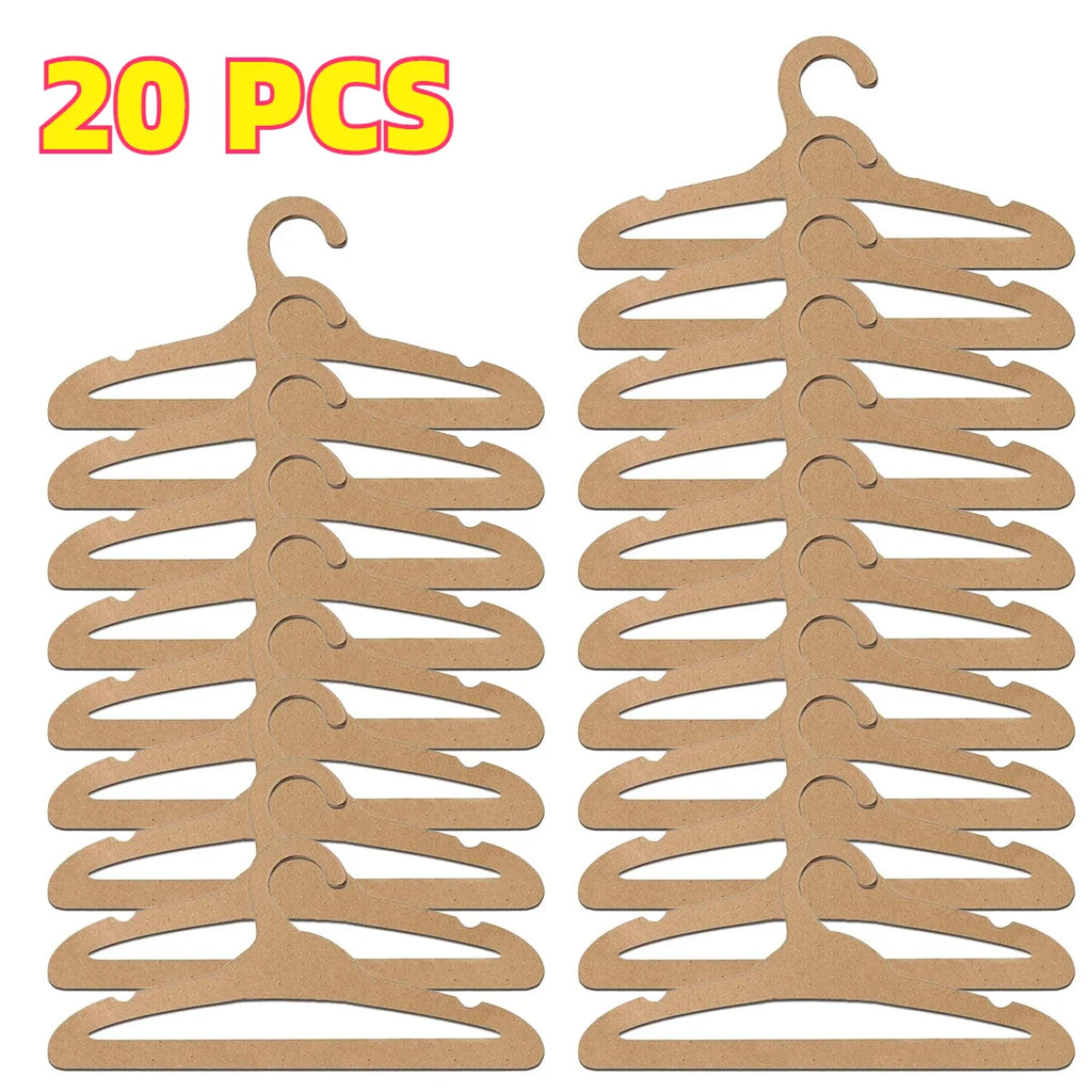 10/20 PCS Disposable Cardboard Hangers Outdoor Travel Camping Clothes Hangers for Garment Stores Pop-Up Events Oasis Select 20pcs