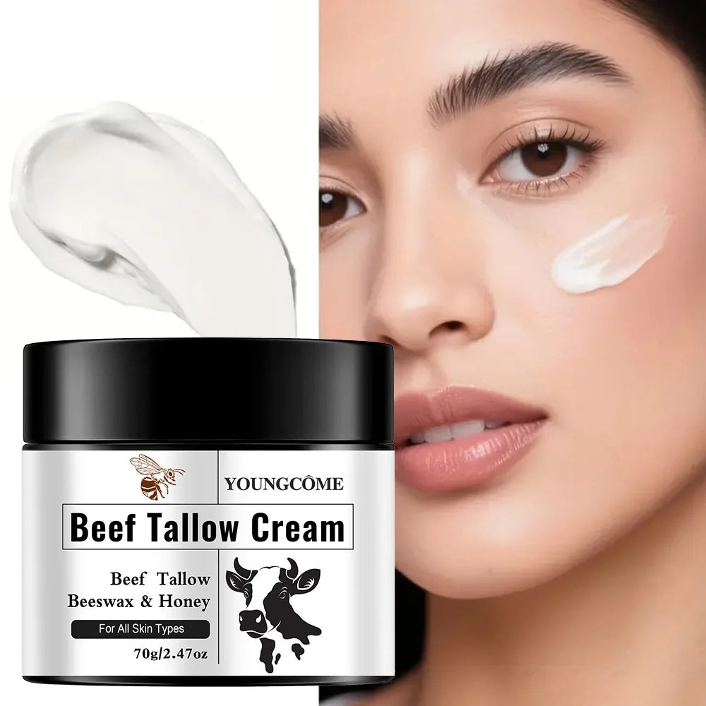 YOUNGCOME Beef Tallow Honey Cream – Hydrating Face Moisturizer