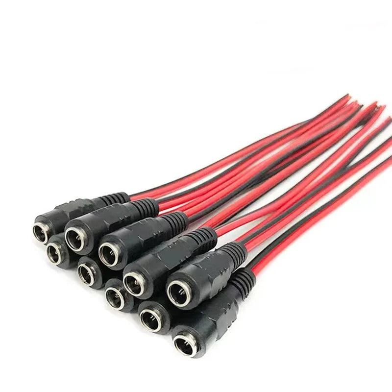 25cm 12V DC Male Female jack Extension Connectors Cable Adapter Plug Power Supply 5.5x2.1mm LED Strip Light CCTV Camera DC Wire Oasis Select