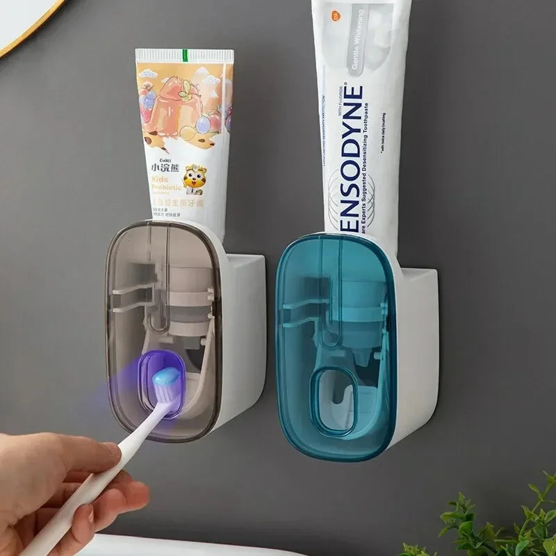 1 PCS Automatic Toothpaste Dispenser Bathroom Accessories Wall Mount Lazy Toothpaste Squeezer Toothbrush Holder Oasis Select