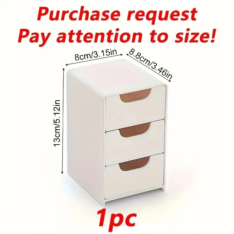 Mini Chic 3-Tier Drawer Organizer for Desk Perfect for Office Supplies, Jewelry Cosmetics Storage Desk Organizer Oasis Select 1pc