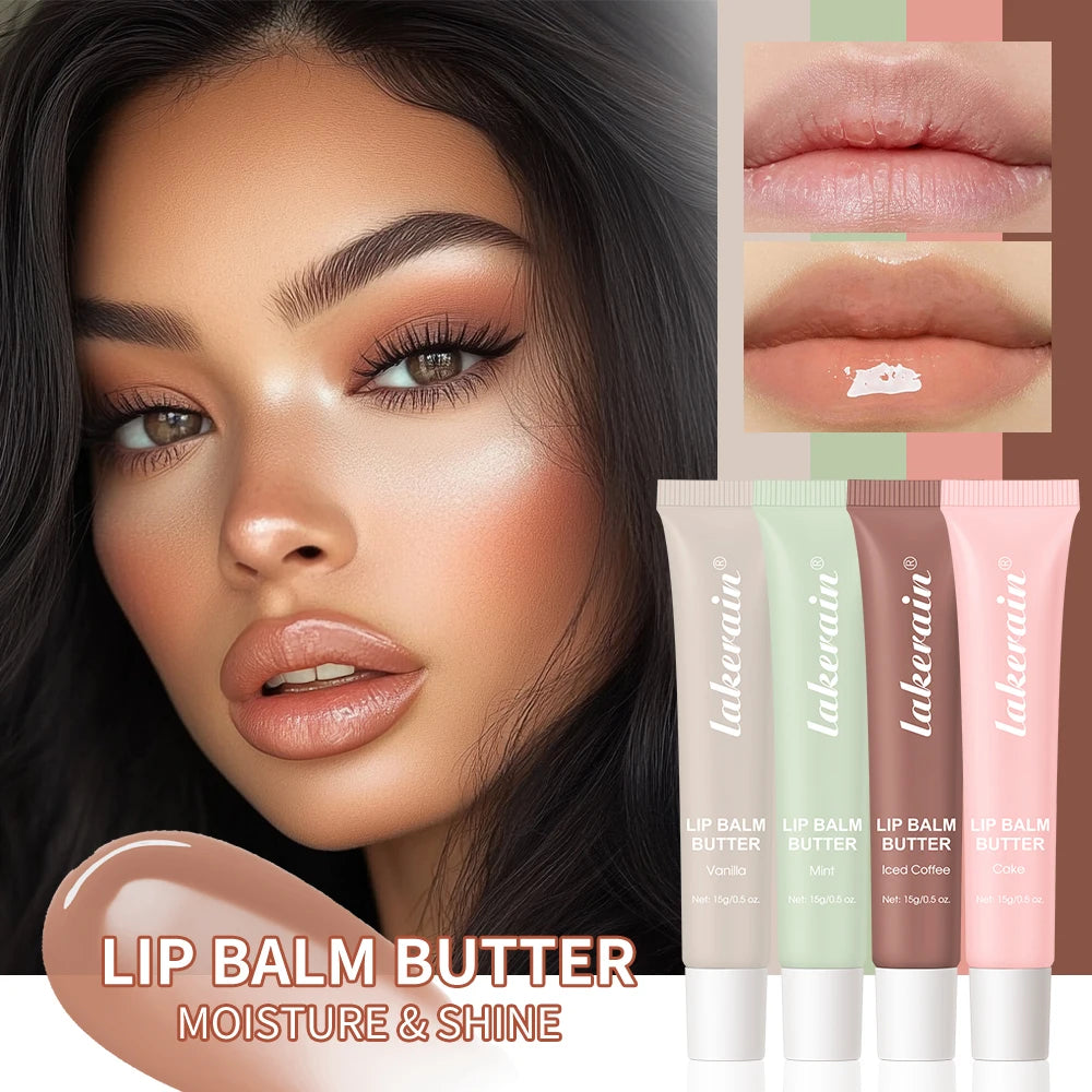 Lip Balm Moisturizing Mirror Lip Gloss Lip Vanilla Pink Sugar Coffee Cake Smell Lipstick Transparent Oil Makeup Lips Care Oasis Select