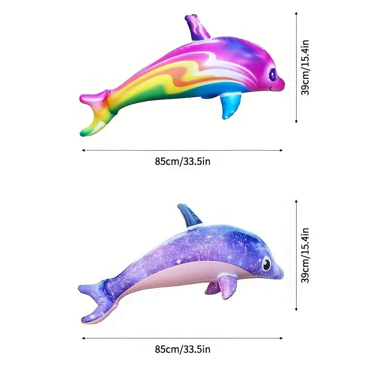 Colorful Inflatable Dolphins, Water Party Toys Dolphins, Suitable for Summer Pool, Beach Splashing Toys Pool Party Balloon Toys Oasis Select