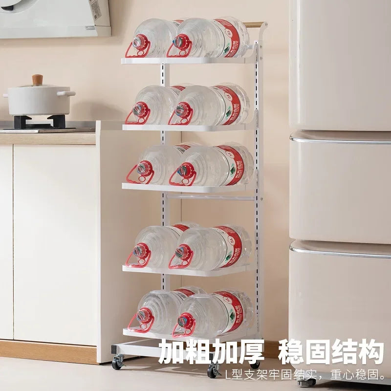 Kitchen rack Household floor-to-ceiling pot rack Multi-layer fruit and vegetable vegetable basket trolley storage rack Oasis Select