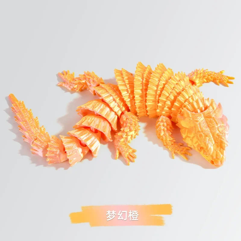 3D Printed Lizards, Home Office and Vehicle Decorations, Landscaping Figurines, Gifts Home Decorative Children's Gift Oasis Select Dream Orange