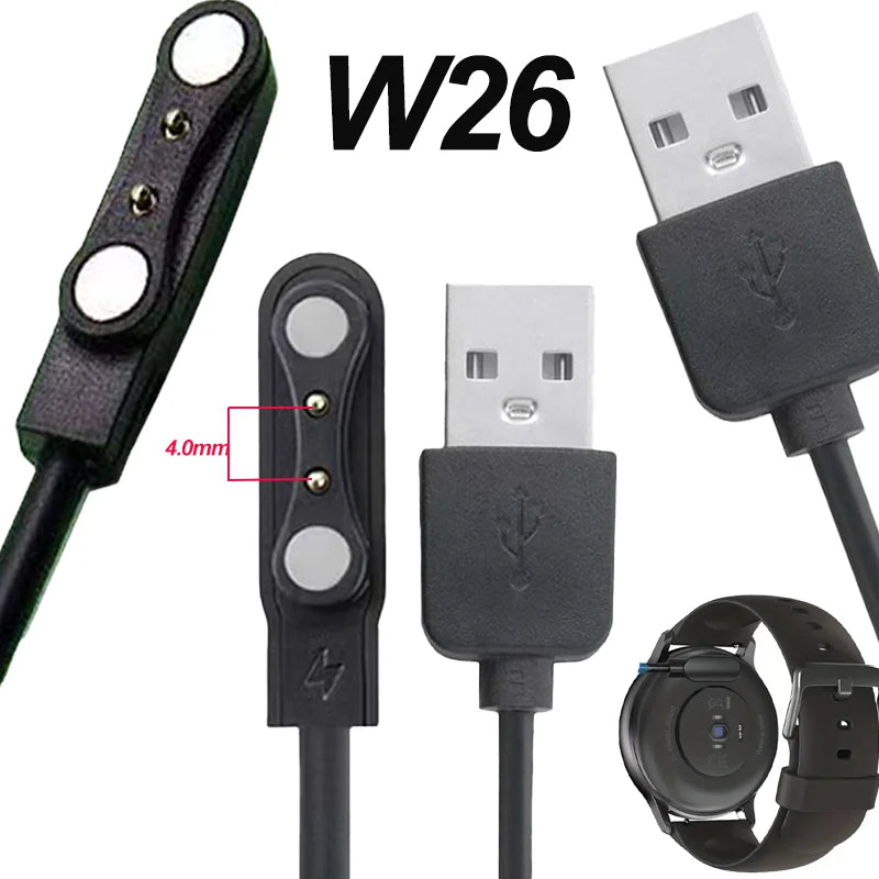 USB Charging Cable for Haylou LS05, Ticwatch GTX, YAMAY SW022 Smartwatch Charging Cable Oasis Select