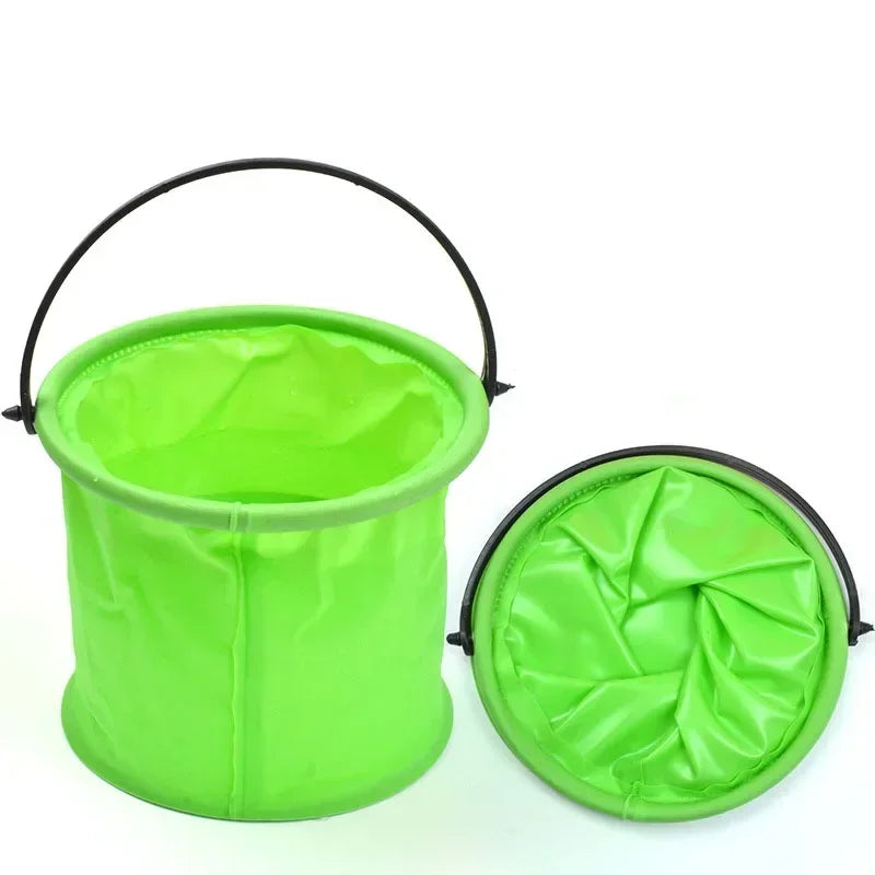 Beach Sand Bucket Toy Collapsible Bucket Gardening Tool Outdoor Pool Play Tool Kids Summer Water Fun Toy Birthday Gift Oasis Select green