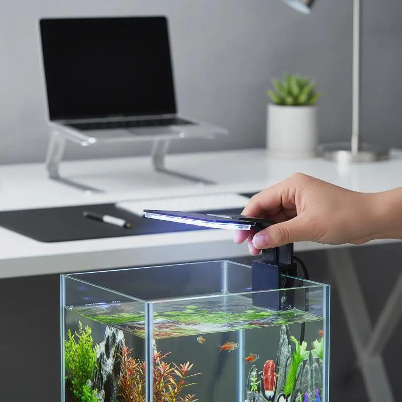 Clip-On Fish Tank Light With 3 Color Modes Ultra-Thin LED Aquarium Light Full Spectrum Bright Lamp Oasis Select