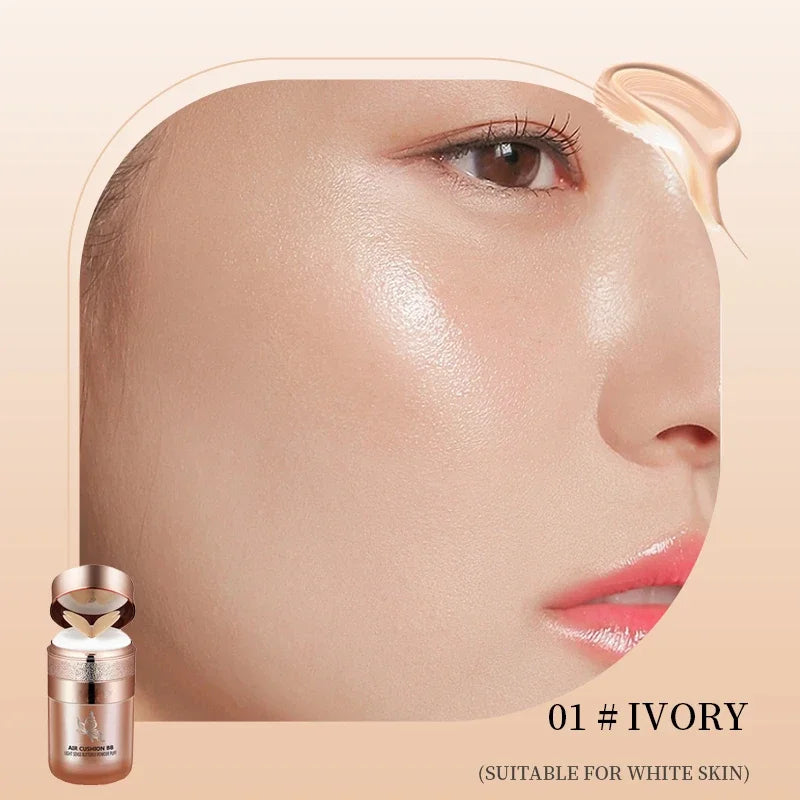 Air Cushion BB Cream Butterfly Powder Puff Moisturizing Foundation Concealer Whitening Oil-control Waterproof Makeup Cosmetics Oasis Select 01 Ivory