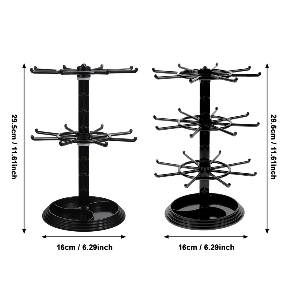 1pc, Multi layer rotating jewelry rack, necklace display rack, jewelry storage rack, bracelet hanging rack Oasis Select