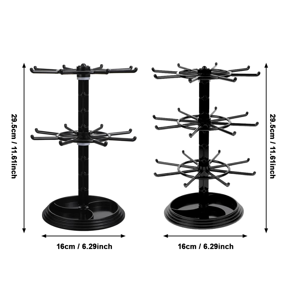 1pc, Multi layer rotating jewelry rack, necklace display rack, jewelry storage rack, bracelet hanging rack Oasis Select