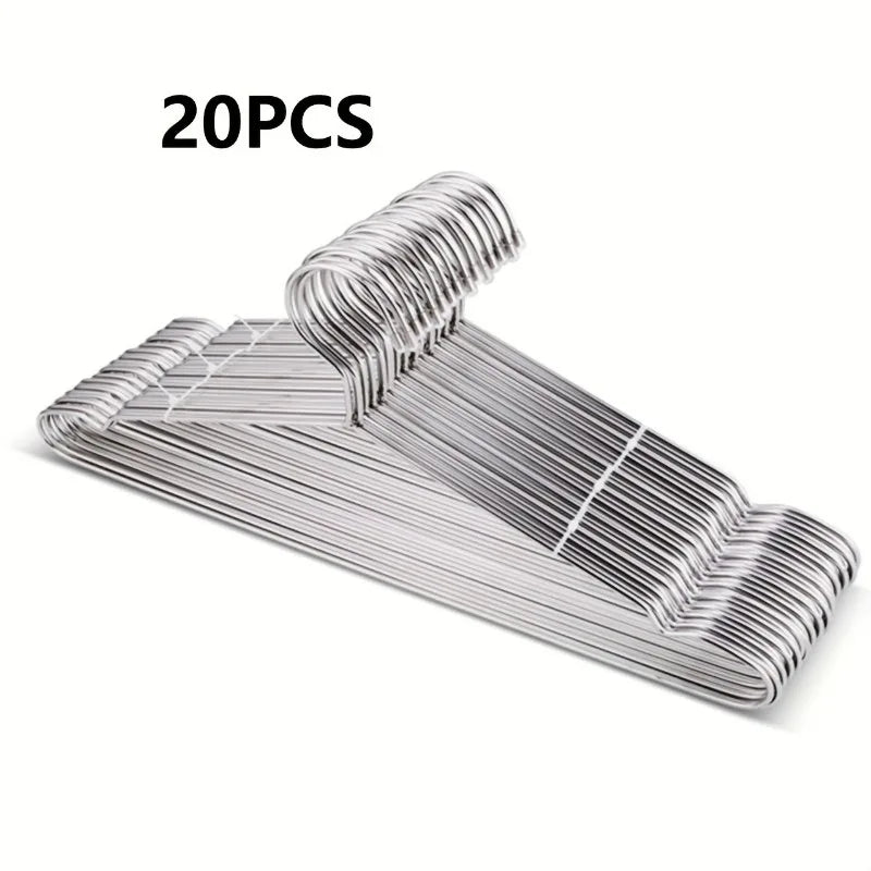 20/50PCS Heavy Duty Stainless Steel Hangers, 16.5 Inch Ultra Thin Space Saving Clothes Hangers, Polished Metal Wardrobe Hangers Oasis Select 20pcs