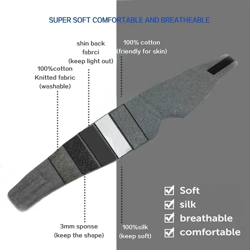 100% Handmade Cotton Sleep Mask Blackout for Side Sleeper,Soft Portable Blackout Eye Covers for Women Men Travel Eyepatch Oasis Select