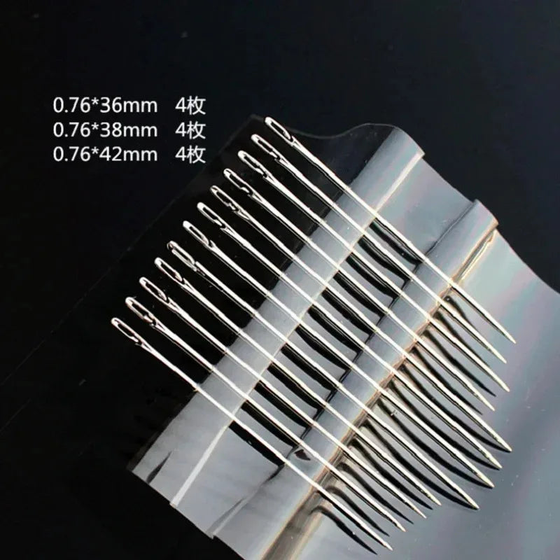 1/3/6set Sewing Needles Multi-size Side Opening Stainless Steel Darning Sewing Household Hand Tools Oasis Select