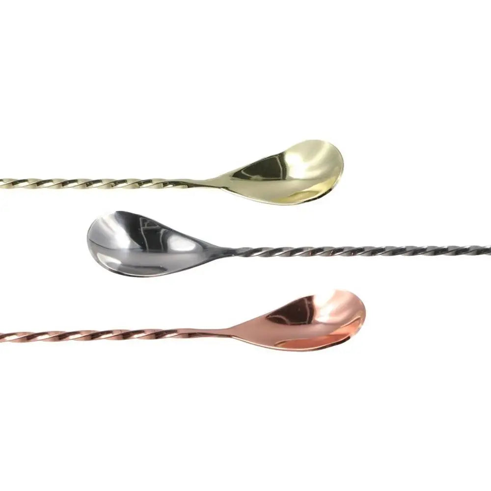 Kitchen Accessories Spiral Pattern Cocktail Spoon Long Handle 20/30/40cm Bar Teadrop Spoon Stainless Steel Mixing Spoon Dessert Oasis Select