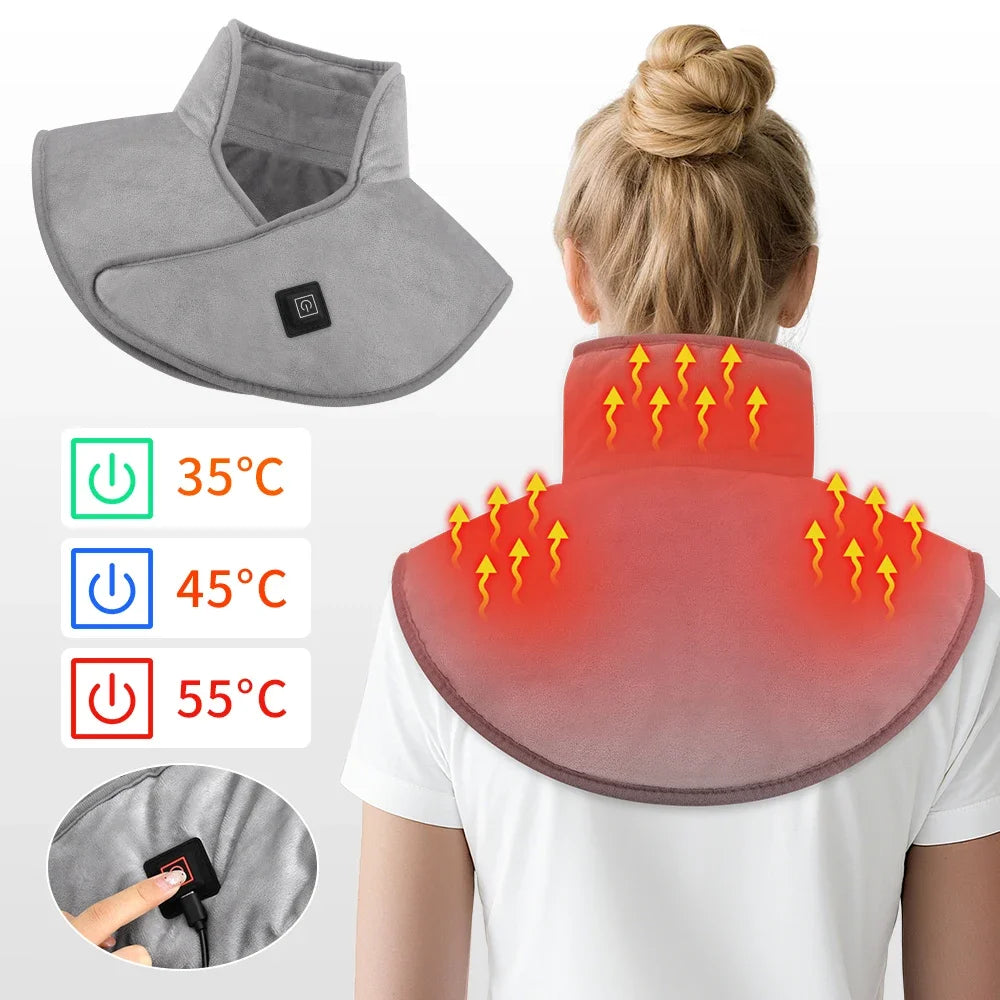 USB Heated Shoulder & Neck Wrap – 3 Heat Levels | Hailicare