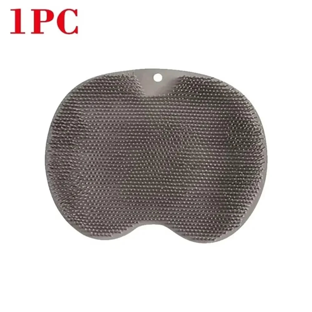 Rubbing Foot Pads, Silicone Foot Massaging Tools, Bathroom Foot Massage Pads, Bathing Foot Brushes, Lazy People Bathing Back Mas Oasis Select Black