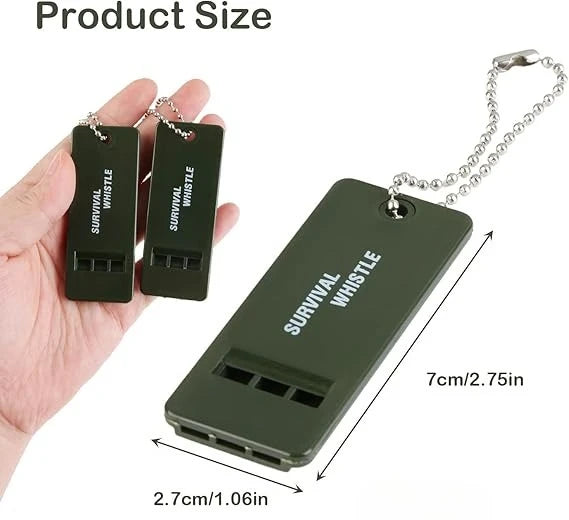 1/3/6PCS Loud Emergency Whistle Plastic Survival Whistle for Hiking Self Defense Flat Keychain Safety Alert Rescue Gear Oasis Select