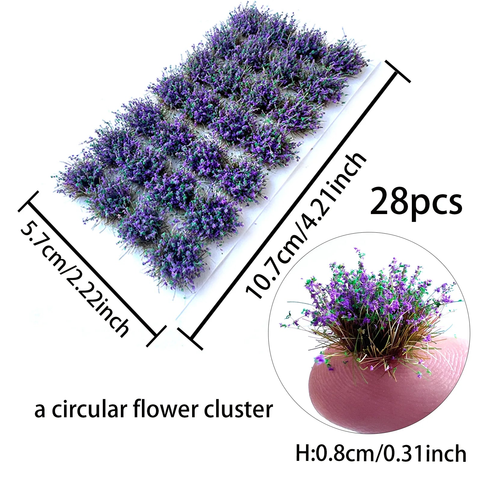 Grass Tufts Static Scenery Model Sand Table Building Layout Flower Cluster Landscape Wargame Miniature Garden Decor Oasis Select D